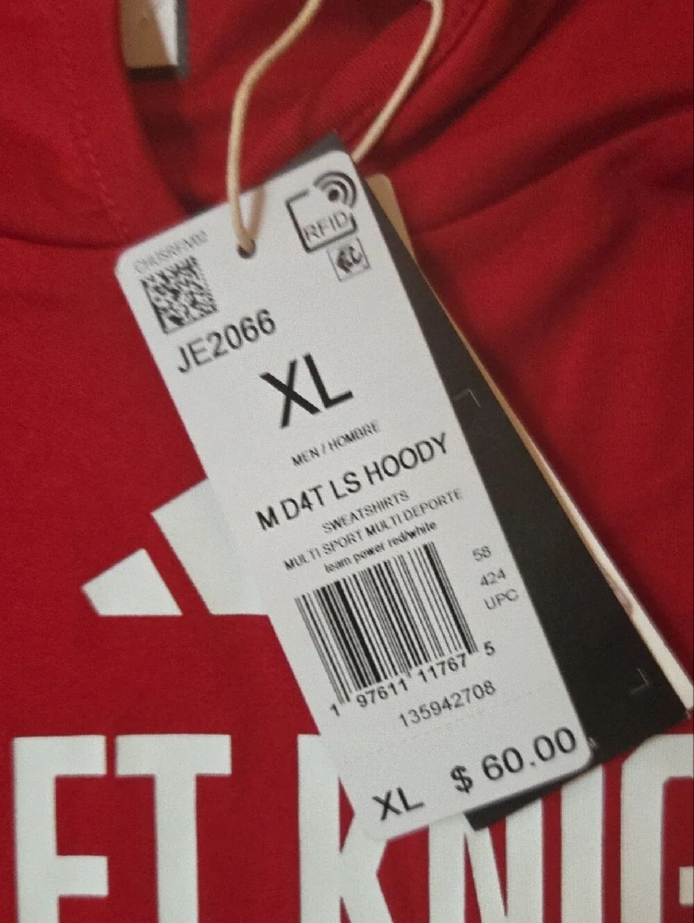 NWT Rutgers University Scarlet Knights Lightweight Hoodie T-Shirt Red Men's XL